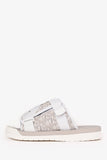 Christain Dior White/Beige Oblique 'Alpha' Slides Size 40