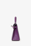 Hermes 2021 Violet/Blue Marine Mysore Chevre Leather Mini Kelly PHW With Strap