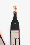 Christian Dior Cream/Black/Red 'Je'taime' Canvas Bag Strap