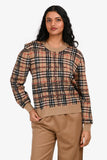 Burberry Beige Nova Check Scribble Sweater Size S
