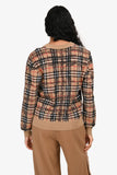 Burberry Beige Nova Check Scribble Sweater Size S