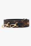 Louis Vuitton Black Leather Monogram Canvas Adjustable Bandoulière Strap