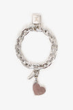 Louis Vuitton 18K White Gold/Pave Diamond Heart Tag Chain Bracelet