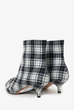 Christian Dior Black/White Plaid 'Dior Gang' Tartan Ankle Boots Size 38.5