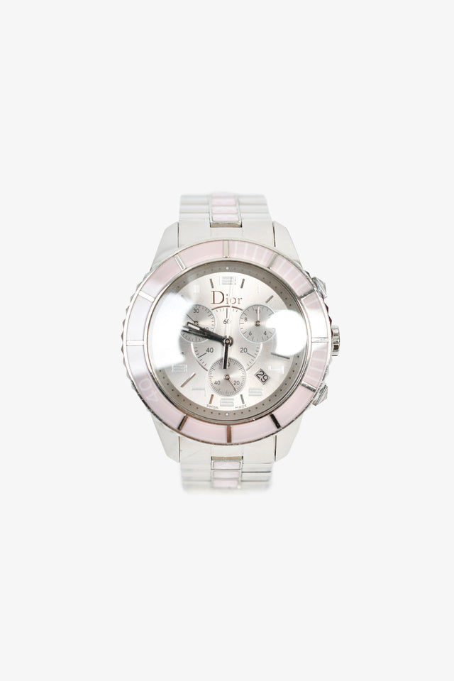 Christian Dior Pink 38mm 'Christal' Sapphire Watch