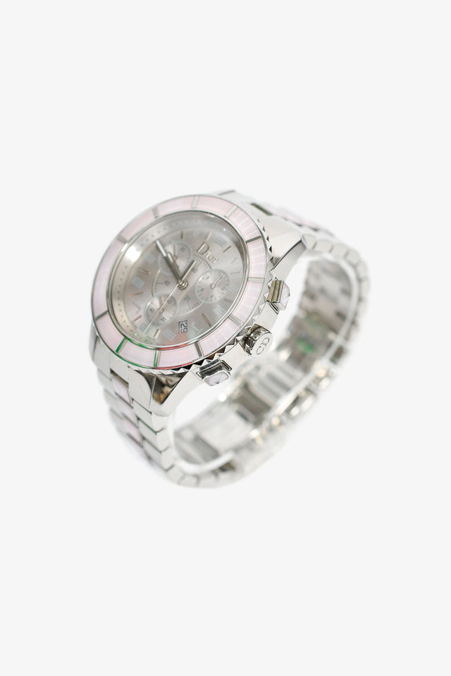 Christian Dior Pink 38mm 'Christal' Sapphire Watch