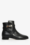 Hermes Black Leather Neo Kelly Ankle Boots Size 37