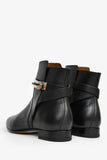 Hermes Black Leather Neo Kelly Ankle Boots Size 37
