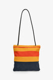 Hermes Yellow Striped Canva 'Aline' Small Tote Bag
