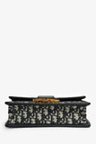 Christian Dior 2019 Navy Leather/Oblique 30 Montaigne Shoulder Bag