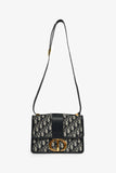 Christian Dior 2019 Navy Leather/Oblique 30 Montaigne Shoulder Bag