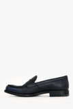 Prada Green/Navy Saffiano Leather Loafers Size 35