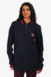 Louis Vuitton 2017 Navy/Red Wool Long Sleeve Polo Top Size M