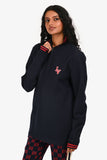 Louis Vuitton 2017 Navy/Red Wool Long Sleeve Polo Top Size M