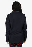 Louis Vuitton 2017 Navy/Red Wool Long Sleeve Polo Top Size M