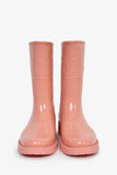 Louis Vuitton Pink Rubber Monogram Embossed 'Drops Flat' Half Rain Boots Size 41