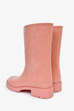 Louis Vuitton Pink Rubber Monogram Embossed 'Drops Flat' Half Rain Boots Size 41