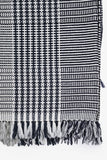 Hermes Blue/White Woven Knit Cashmere Blanket 200