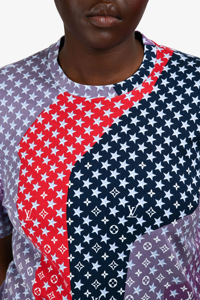 Louis Vuitton Purple/Red Monogram/Star T-shirt Size M Mens