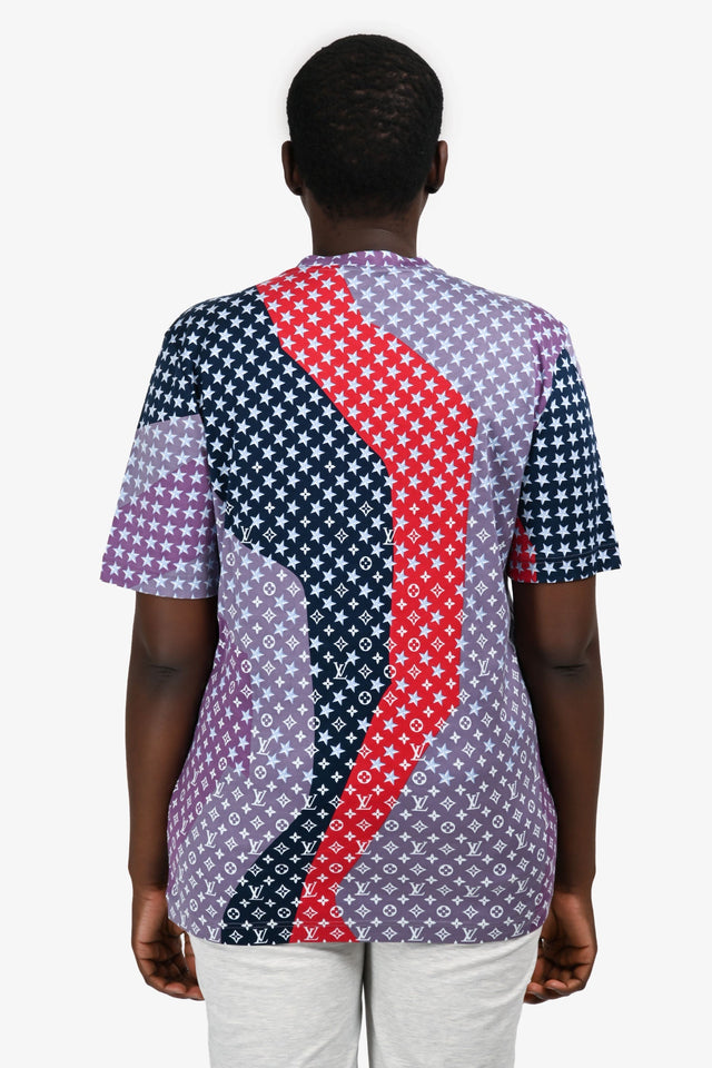 Louis Vuitton Purple/Red Monogram/Star T-shirt Size M Mens