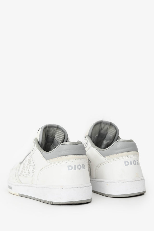 Christian Dior White Leather Oblique Low-Top Sneaker Size 36
