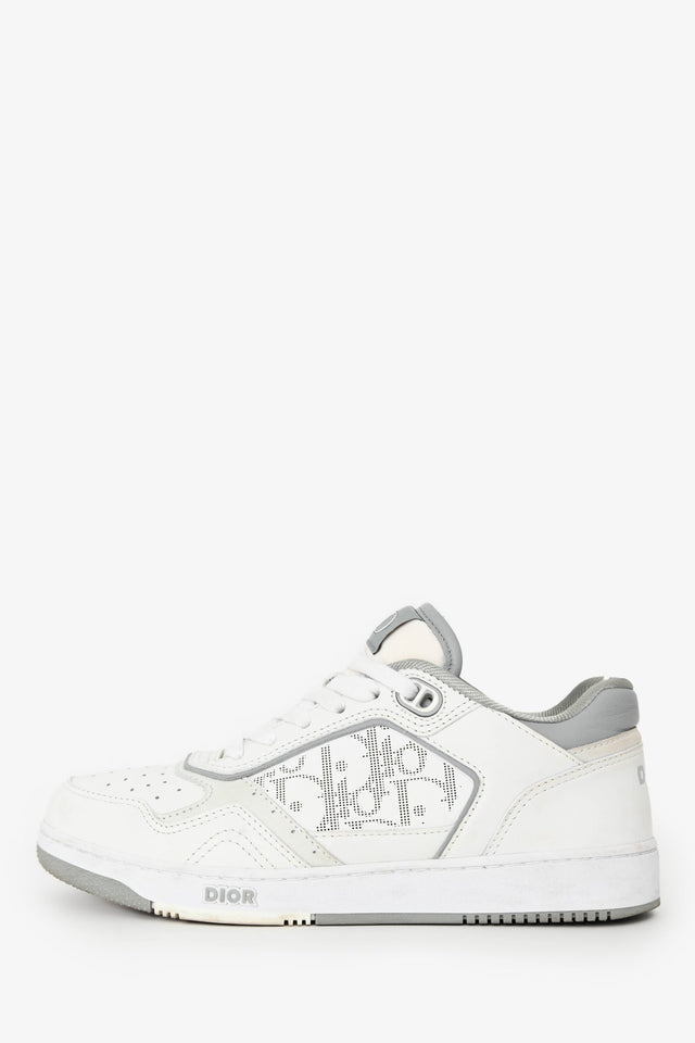Christian Dior White Leather Oblique Low-Top Sneaker Size 36