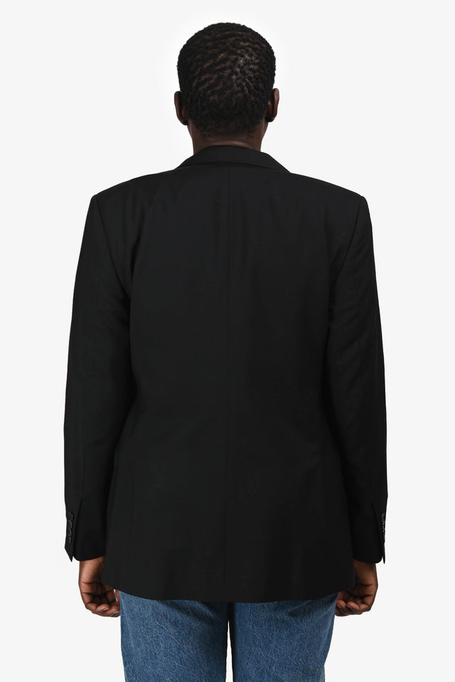 Burberry Black Wool Single Breasted Blazer Size 46S