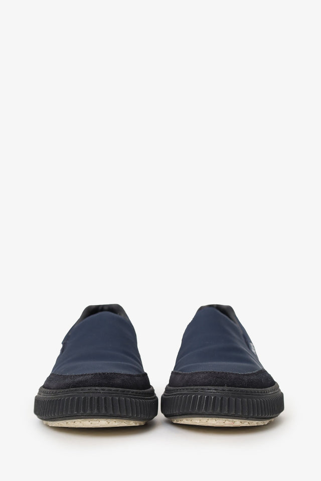 Prada Navy/Black Panelled Slip-on Sneakers Size 6 Mens