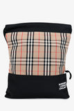 Burberry Black/Check Drawstring Backpack