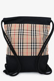 Burberry Black/Check Drawstring Backpack