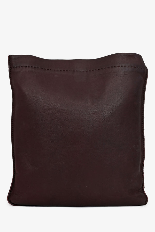 Hermes Burgundy Leather Toudou Shoulder Bag
