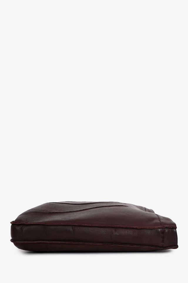 Hermes Burgundy Leather Toudou Shoulder Bag