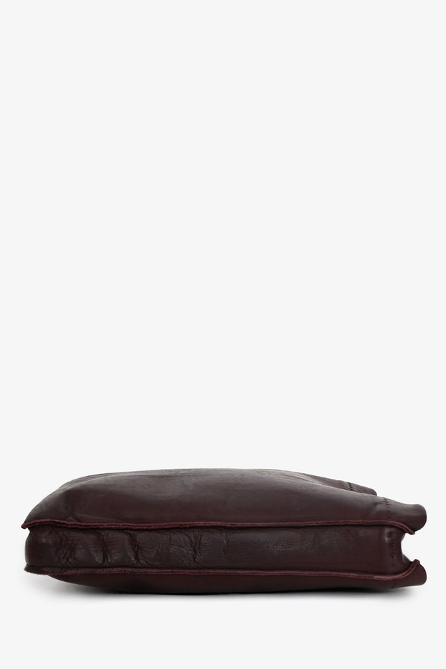 Hermes Burgundy Leather Toudou Shoulder Bag
