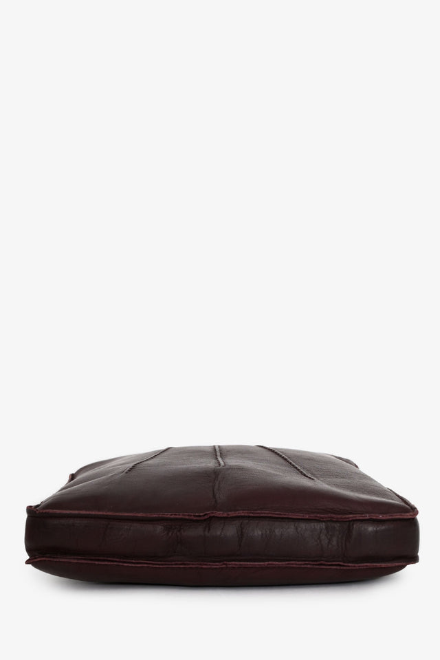 Hermes Burgundy Leather Toudou Shoulder Bag