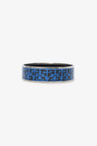 Hermes Blue/Black Enamel Printed Wide Balcons du Guadalquivir Bracelet