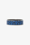 Hermes Blue/Black Enamel Printed Wide Balcons du Guadalquivir Bracelet