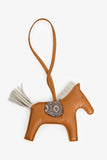 Hermes 2022 Sesame Craie Desert Agneau Milo Lezard Natura Lisse Grigri Rodeo Horse Bag Charm PM