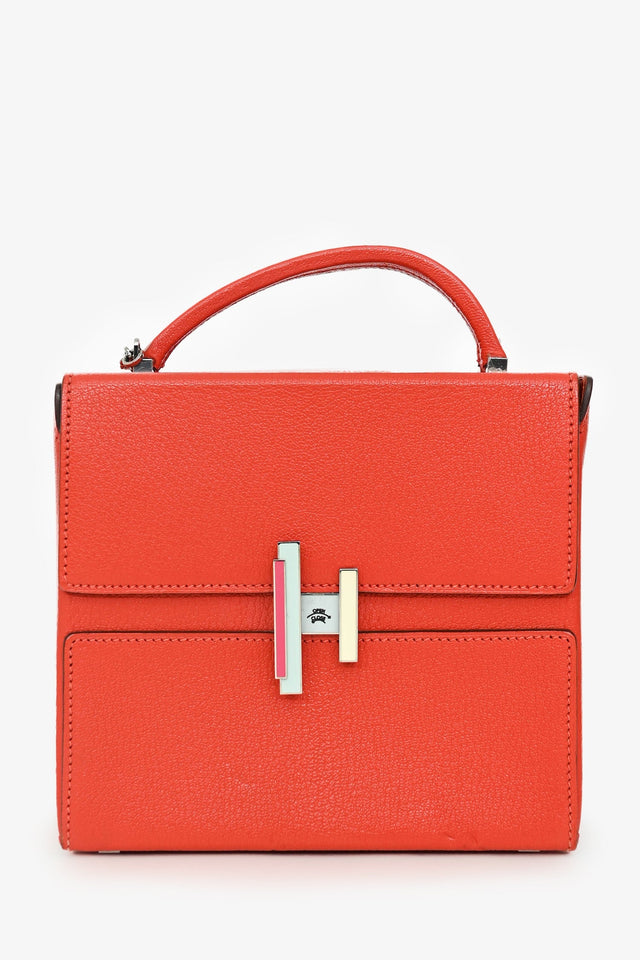 Hermes 2018 Red Mysore Leather Cinhetic Box Top Handle