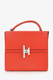 Hermes 2018 Red Mysore Leather Cinhetic Box Top Handle
