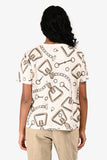 Hermes White Cotton 'L'effet Kaleidoscope' Boxy T-Shirt Size 34
