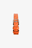 Hermes 2018 Orange Alligator Stainless Steel H Heure Watch
