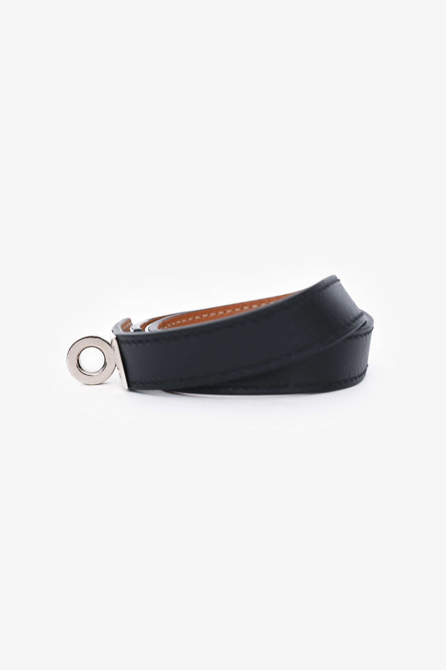 Hermes 2012 Black Leather Kelly Double Tour Bracelet