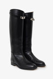 Hermes Black Smooth Leather 'Jumping' Riding Boots Size 37.5