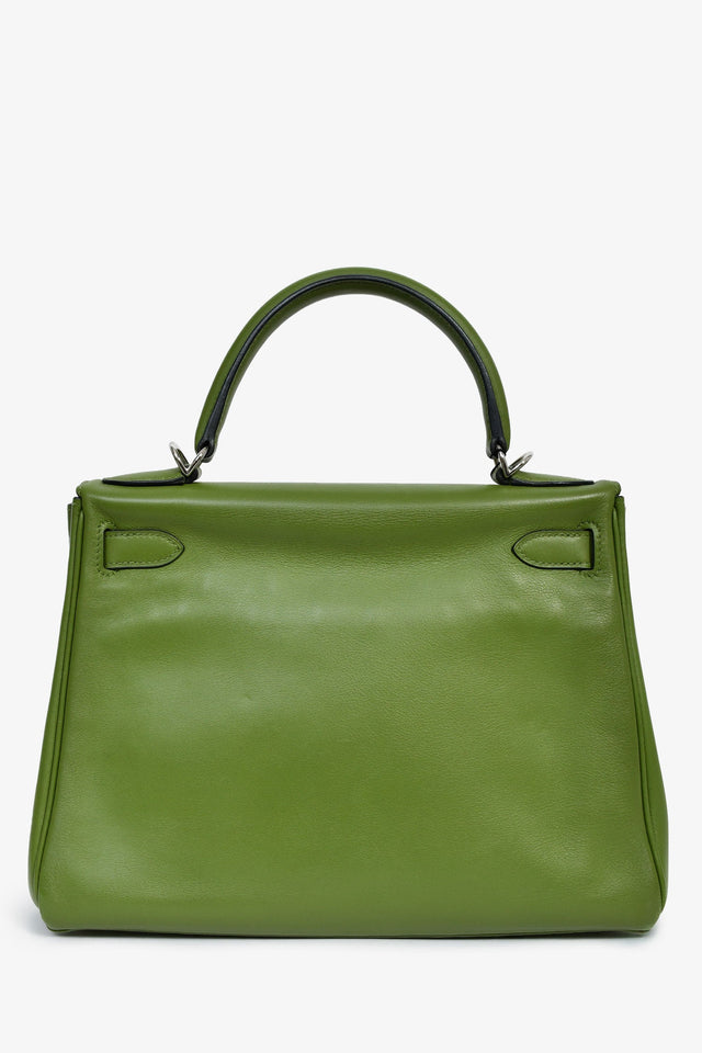 Hermes 2009 Green Pelouse Swift Leather Retourne Kelly 28