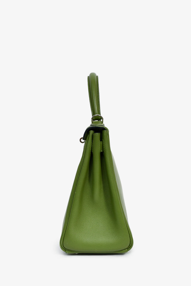 Hermes 2009 Green Pelouse Swift Leather Retourne Kelly 28