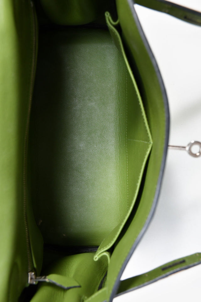 Hermes 2009 Green Pelouse Swift Leather Retourne Kelly 28