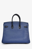 Hermes 2018 Blue Sapphire Taurillion Novillo And Blue Marine Matte Alligator Touch Birkin 25 RGHW