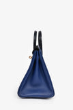 Hermes 2018 Blue Sapphire Taurillion Novillo And Blue Marine Matte Alligator Touch Birkin 25 RGHW