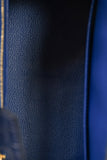Hermes 2018 Blue Sapphire Taurillion Novillo And Blue Marine Matte Alligator Touch Birkin 25 RGHW