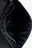 Christian Dior Black Grained Leather Saddle Pouch Mens